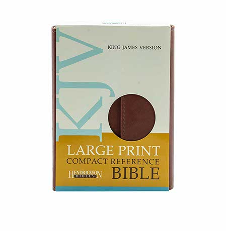 KJV LARGE PRINT COMPACT REFERENCE BIBLE WITH FLAP, ESPRESSO, FLEXISOFT (IMITATION LEATHER)