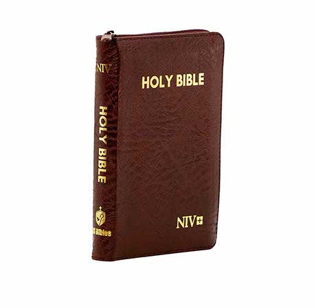 NIV HOLY BIBLE CAPSULE WITH ZIP, CRANBERRY