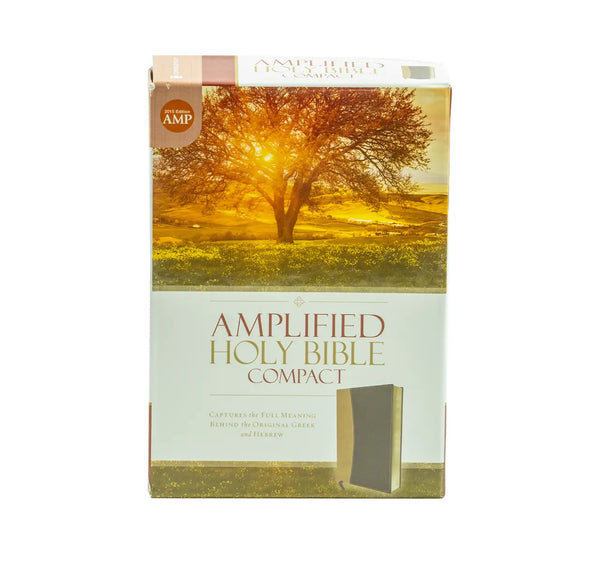 AMPLIFIED HOLY BIBLE, COMPACT, LEATHERSOFT, TAN/BURGUNDY: CAPTURES THE FULL MEANING BEHIND THE ORIGINAL GREEK AND HEBREW