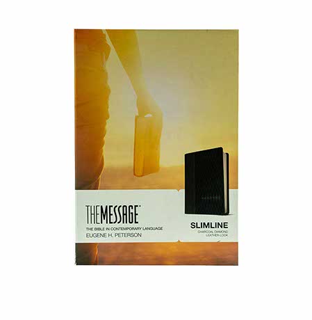 THE MESSAGE SLIMLINE EDITION BIBLE CHARCOAL/BLACK