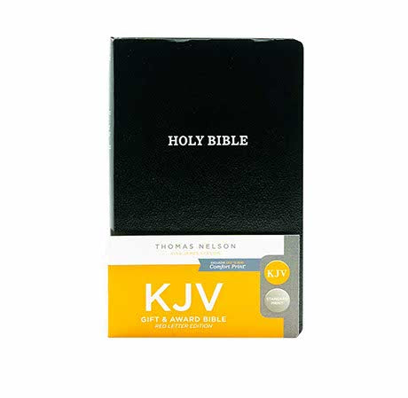 KJV HOLY BIBLE: GIFT AND AWARD, BLACK LEATHER-LOOK, RED LETTER, COMFORT PRINT: KING JAMES VERSION