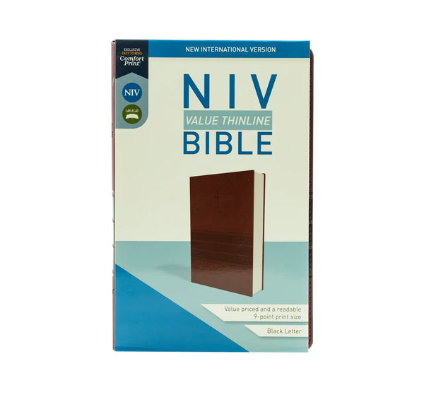 NIV VALUE THINLINE BIBLE, LEATHERSOFT, BURGUNDY, COMFORT PRINT