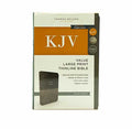 KJV HOLY BIBLE: VALUE LARGE PRINT THINLINE, GRAY LEATHERSOFT, RED LETTER, COMFORT PRINT: KING JAMES VERSION