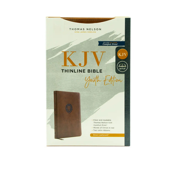 KJV HOLY BIBLE: THINLINE YOUTH EDITION, BROWN LEATHERSOFT, RED LETTER, COMFORT PRINT: KING JAMES VERSION
