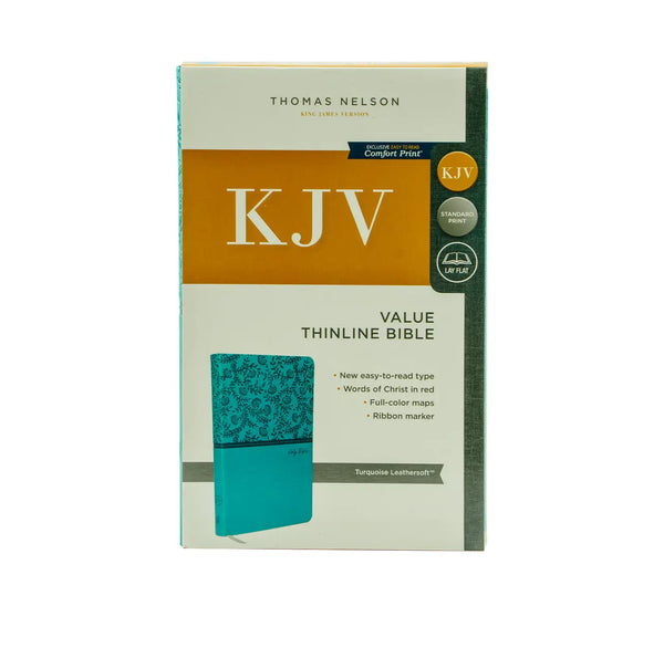 KJV HOLY BIBLE: VALUE THINLINE, GREEN LEATHERSOFT, RED LETTER, COMFORT PRINT: KING JAMES VERSION: HOLY BIBLE, KING JAMES VERSION