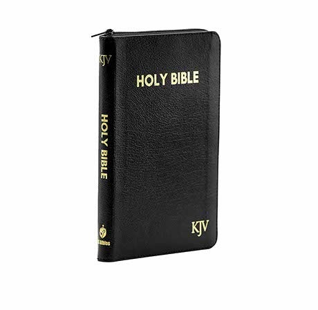 KJV HOLY BIBLE MEDIUM ZIP AND INDEX BLACK