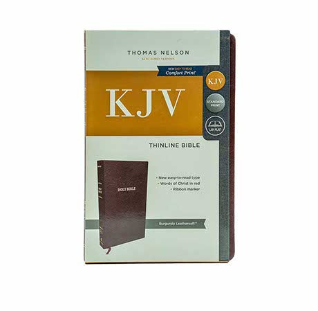 KJV THINLINE BIBLE BURGUNDY LEATHERSOFT