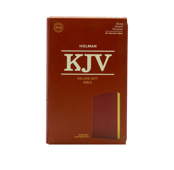 KJV DELUXE GIFT BIBLE, BURGUNDY LEATHERTOUCH, RED LETTER
