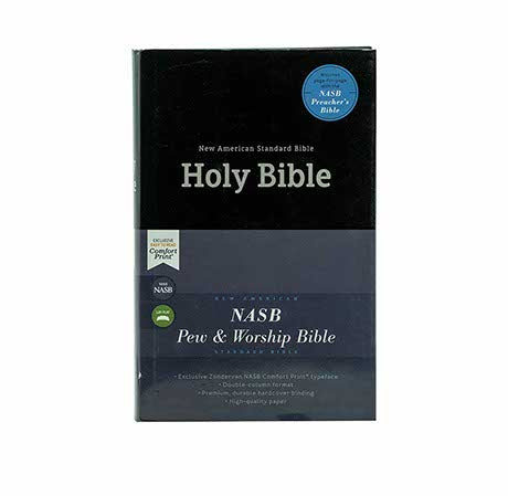 NASB COMFORT PRINT PEW AND WORSHIP BIBLE
