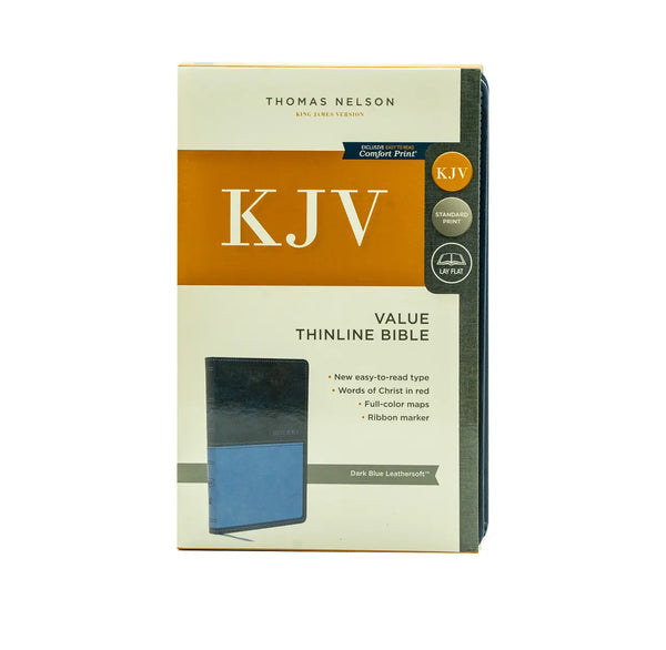 KJV HOLY BIBLE: VALUE THINLINE, BLUE LEATHERSOFT, RED LETTER, COMFORT PRINT: KING JAMES VERSION: HOLY BIBLE, KING JAMES VERSION