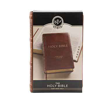 KJV HOLY BIBLE, GIANT PRINT STANDARD SIZE FAUX LEATHER RED LETTER EDITION, SADDLE TAN