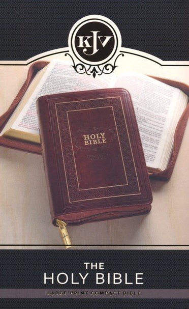 KJV HOLY BIBLE COMPACT LARGE PRINT ZIPPER CLOSURE