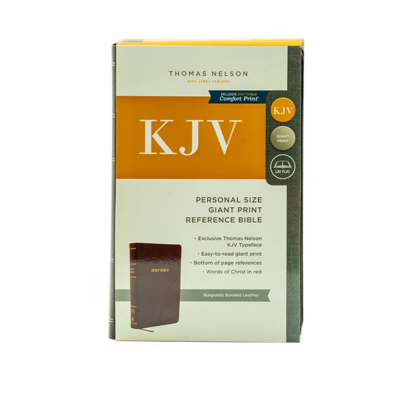 KJV HOLY BIBLE: PERSONAL SIZE GIANT PRINT WITH 43,000 CROSS REFERENCES, BURGUNDY BONDED LEATHER, RED LETTER, COMFORT PRINT: KING JAMES VERSION