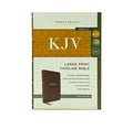 KJV HOLY BIBLE: LARGE PRINT THINLINE, BROWN LEATHERSOFT, RED LETTER, COMFORT PRINT: KING JAMES VERSION