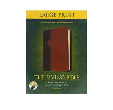 THE LIVING BIBLE LARGE PRINT EDITION, TUTONE (LEATHERLIKE, BROWN/TAN, INDEXED)
