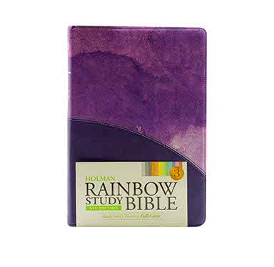 NIV HOLMAN RAINBOW STUDY BIBLE PURPLE LEATHERTOUCH