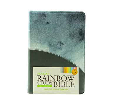 NIV HOLMAN RAINBOW STUDY BIBLE GREY/LAVENDER LEATHER TOUCH
