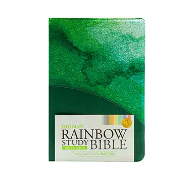 NIV HOLMAN RAINBOW STUDY BIBLE GREEN LEATHERTOUCH