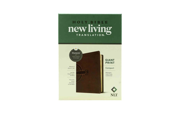 NLT COMPACT GIANT PRINT BIBLE, FILAMENT EDITION, MAHOGANY