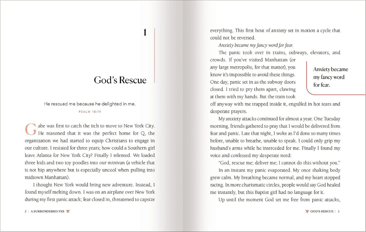 A Surrendered Yes: 52 Devotions to Let Go and Live Free (A 52-Week Devotional)