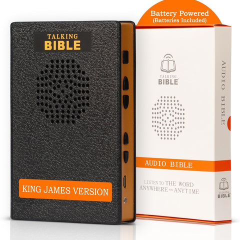 English Talking Bible ( English Audio Bible KJV)- Electronic Holy Bible Audio Player in English for Seniors, Kids and The Blind, Battery Powered, KJV (King James Version), Black