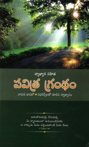Telugu Study Bible - Vyakyana Sahitha Pavithra Grandham (Telugu) Hardcover – 1 January 2015