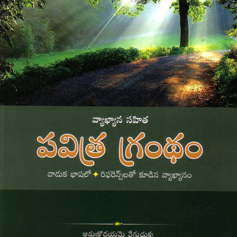 Telugu Study Bible - Vyakyana Sahitha Pavithra Grandham (Telugu) Hardcover – 1 January 2015
