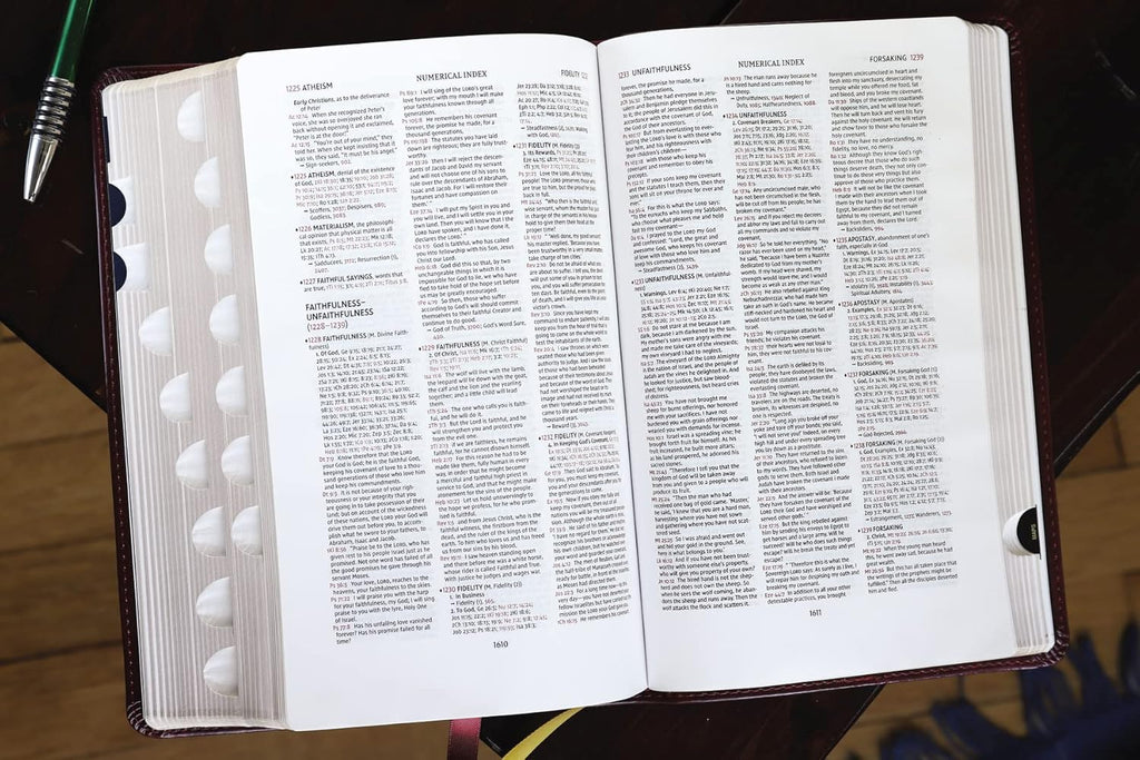 NIV, Thompson Chain-Reference Bible, Handy Size, Leathersoft, Burgundy, Thumb Indexed, Red Letter, Comfort Print (Harper Collins Publishers)