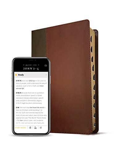 KJV Large Print Thinline Reference Bible, Filament Enabled E: King James Version, Brown & Mahogany Leatherlike, Thinline Reference, Red Letter, Filament Enable,
