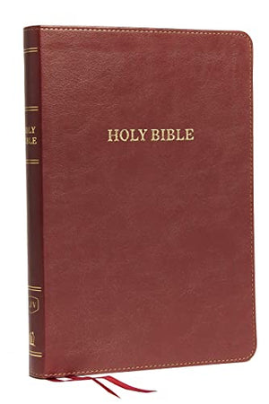 KJV, Thinline Bible, Large Print, Leathersoft, Burgundy, Thumb Indexed, Red Letter, Comfort Print: Holy Bible, King James Version