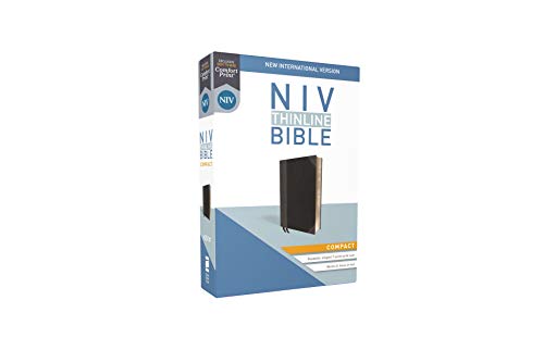 Holy Bible: New International Version, Black/Gray Leathersoft, Thinline Bible: Red Letter Edition
