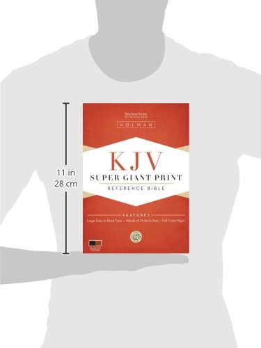 KJV Super Giant Print Reference Bible, Black/Tan LeatherTouch