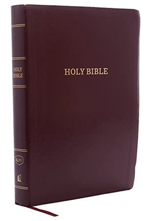 KJV Holy Bible, Giant Print Center-Column Reference Bible, Burgundy Leather-look, 53,000 Cross References, Red Letter, Comfort Print: King James Version: Holy Bible, King James Version