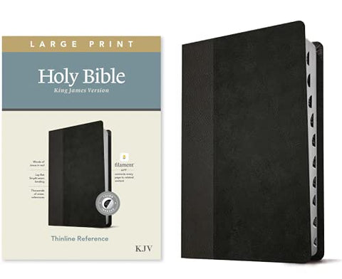 KJV Large Print Thinline Reference Bible, Filament Enabled E: King James Version, Black & Onyx Leatherlike, Filament Enabled: Thinline Reference