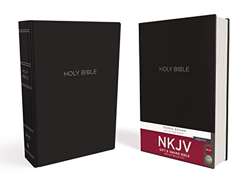 NKJV, Gift and Award Bible, Leather-Look, Black, Red Letter, Comfort Print: Holy Bible, New King James Version
