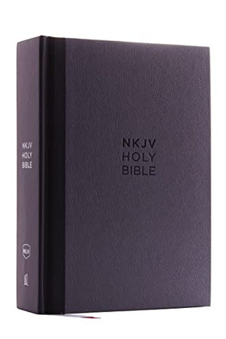 NKJV, Compact Single-Column Reference Bible, Hardcover, Gray, Comfort Print: Holy Bible, New King James Version