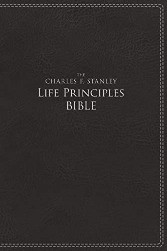 The Charles F. Stanley Life Principles Bible: New International Version, Charcoal Leathersoft