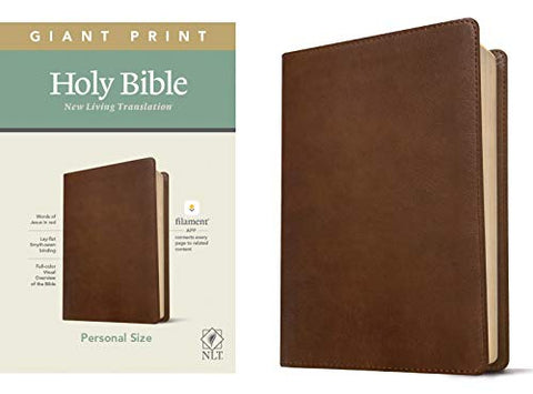 NLT Personal Size Giant Print Bible, Filament Edition, Brown: New Living Translation, Rustic Brown, Leatherlike, Personal Size, Giant Print