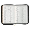 KJV Holy Bible, Thinline Large Print Faux Leather Red Letter Edition - Thumb Index & Ribbon Marker, King James Version, Black, Zipper Closure