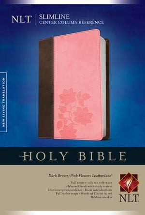 NLT Slimline Center Column Reference Bible, Brown/Pink (Slimline Reference: NLTse)