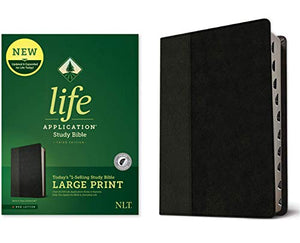 NLT Life Application Study Bible, Third Edition, Large Print (Leatherlike, Black/Onyx, Indexed): New Living Translation, Life Application Study Bible, Black/onyx, Leatherlike