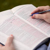 KJV Holy Bible, Thinline Large Print Faux Leather Red Letter Edition - Thumb Index & Ribbon Marker, King James Version, Black, Zipper Closure