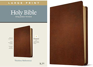 KJV Large Print Thinline Reference Bible, Filament Edition: King James Version, Brown, Genuine Leather, Filament Enabled: Thinline Reference