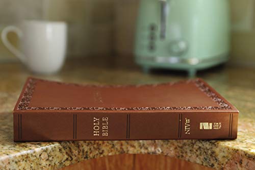 NIV, Holy Bible, Soft Touch Edition, Leathersoft, Brown, Com