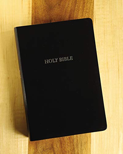 NIV, Reference Bible, Giant Print, Leather-Look, Black, Red