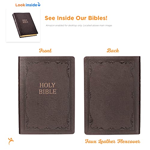 KJV Super Giant Print Brown Red Letters