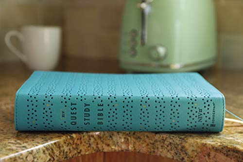 Quest Study Bible: New International Version, Teal, Leathersoft, Comfort Print, Personal Size