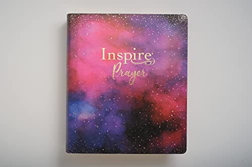 NLT Inspire PRAYER Bible Giant Print (LeatherLike, Purple): The Bible for Coloring & Creative Journaling