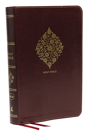 NKJV, Deluxe Reference Bible, Center-Column Giant Print, Leathersoft, Burgundy, Red Letter, Comfort Print: Holy Bible, New King James Version