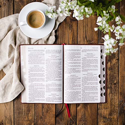 KJV Holy Bible, Giant Print Thinline Bible, Brown Leathersoft, Red Letter, Comfort Print: King James Version: Holy Bible, King James Version